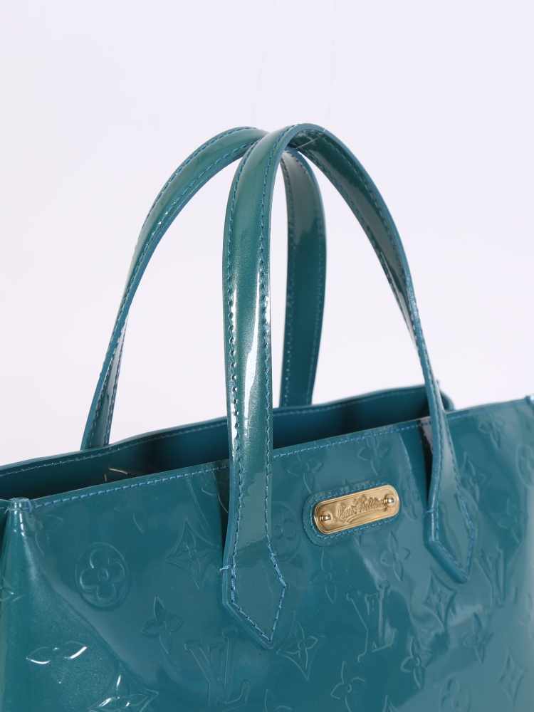 LOUIS VUITTON Wilshire Monogram Vernis Blue Lagoon Turquoise