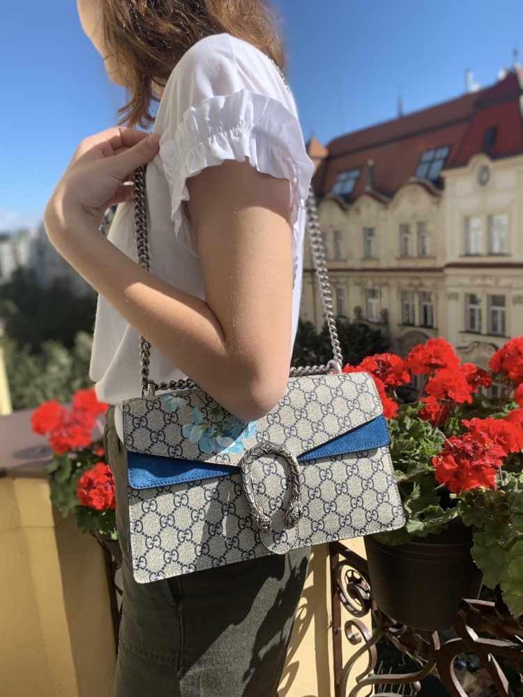 ægtefælle kløft Leeds Gucci - Dionysus Small GG Blooms Supreme Shoulder Bag Blue |  www.luxurybags.eu