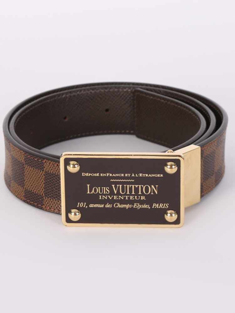 Louis Vuitton Damier Canvas Square Reversible Belt Size 85/34