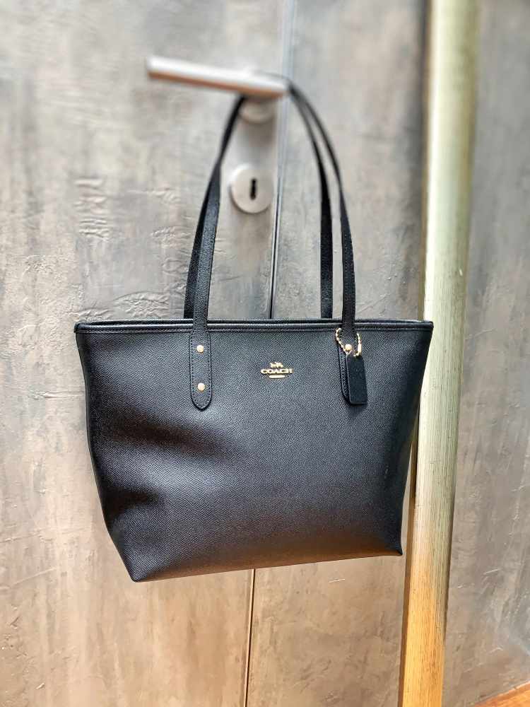Black Saffiano Leather And Leather Shoulder Bag
