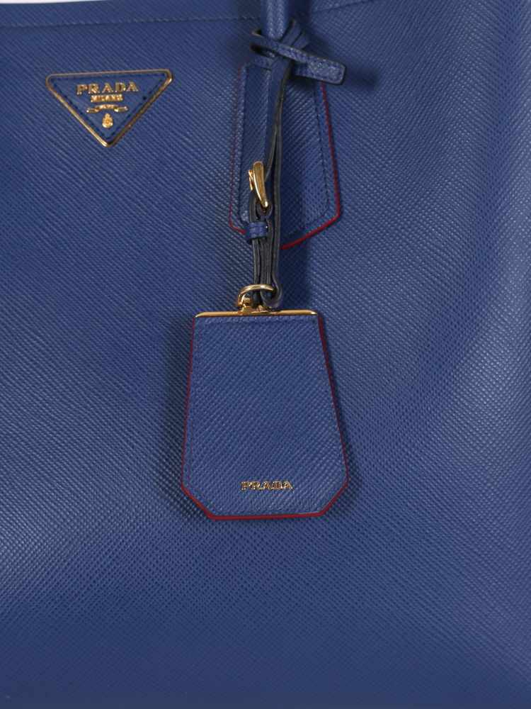 Saffiano Cuir Double Bag Blue (Bluette)