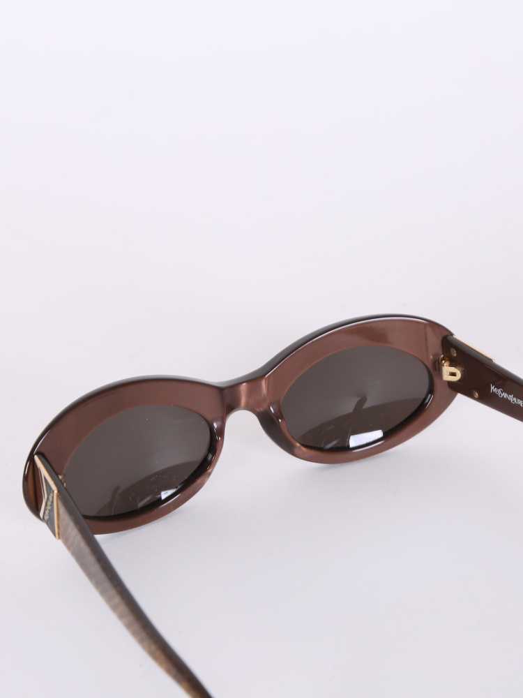 Oversized sunglasses Yves Saint Laurent Brown in Other - 31337767