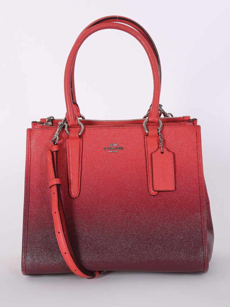 Coach - Crosby Ombré Saffiano Leather Top Handle with Strap Red