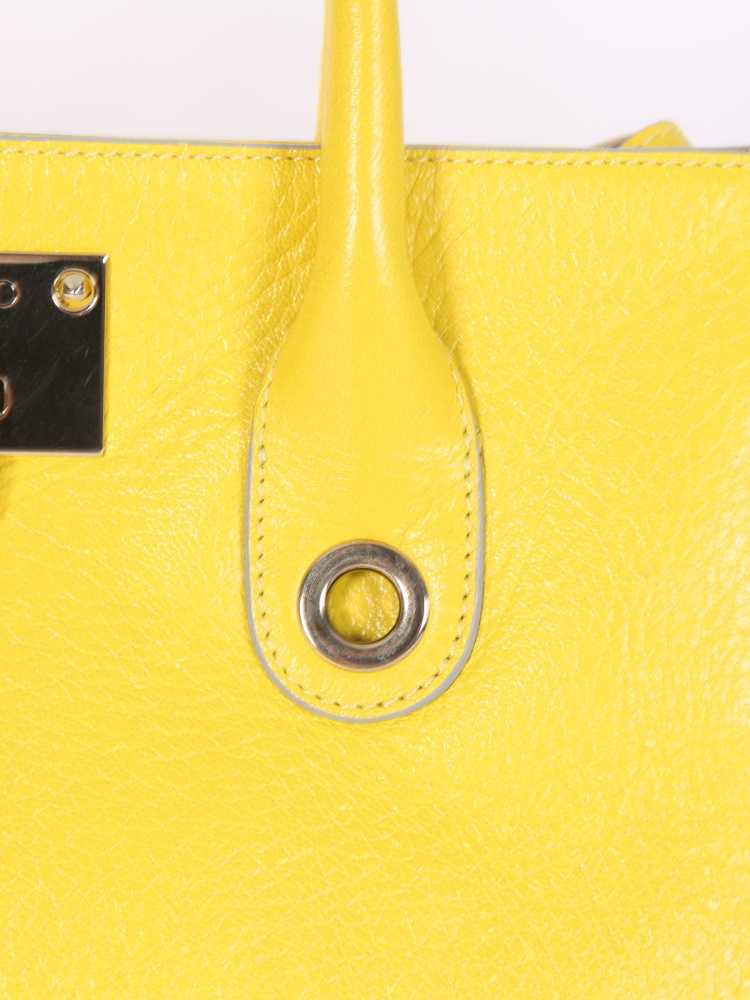 Jimmy Choo - Riley M Leather Tote Yellow | www.luxurybags.eu