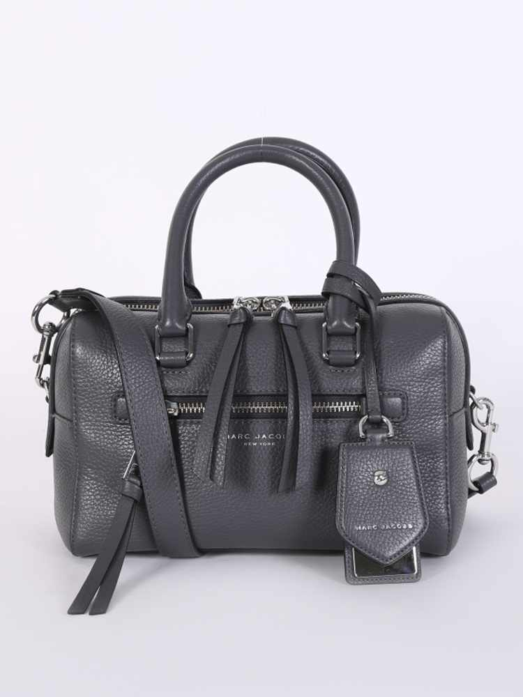 Marc Jacobs Black Leather Star Embroidered Boston Bag NWT rt $495