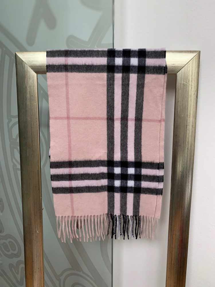 Burberry - The Classic Check Cashmere Scarf Rose 