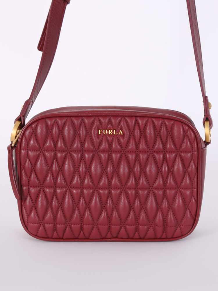 Leather handbag Furla Burgundy in Leather - 24955727