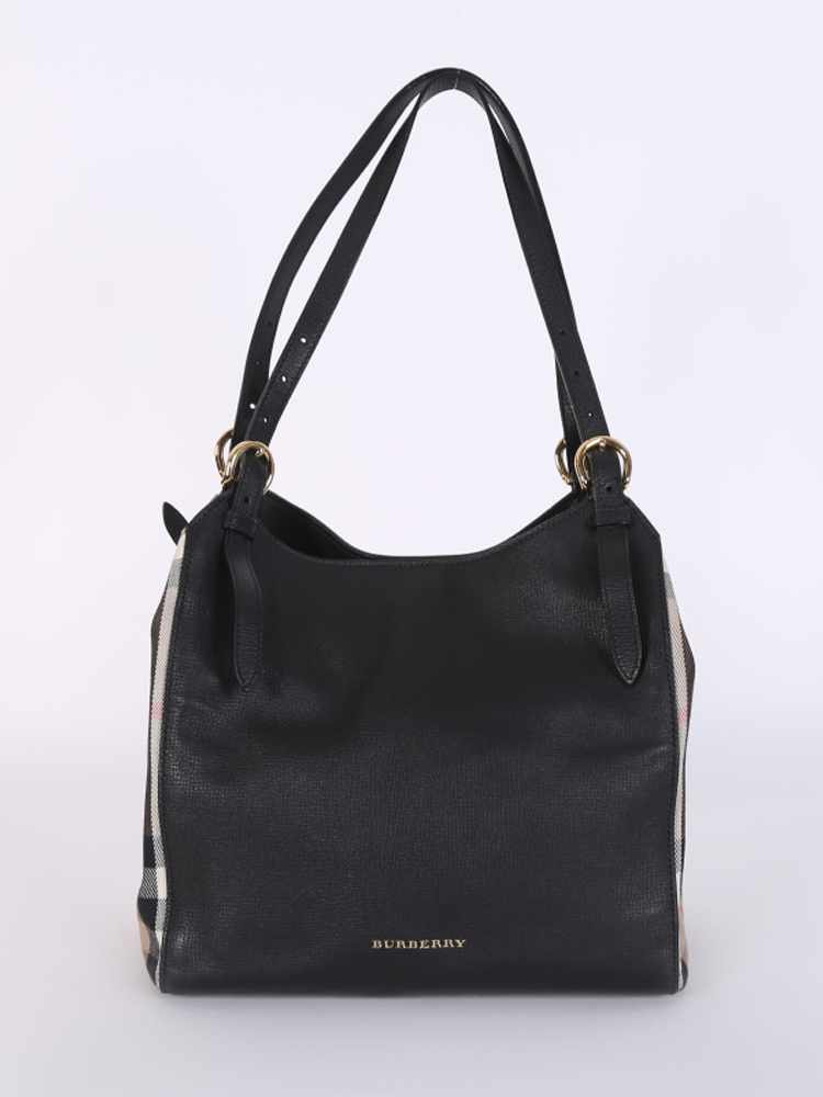 Burberry - Canter Small Leather & House Check Black 
