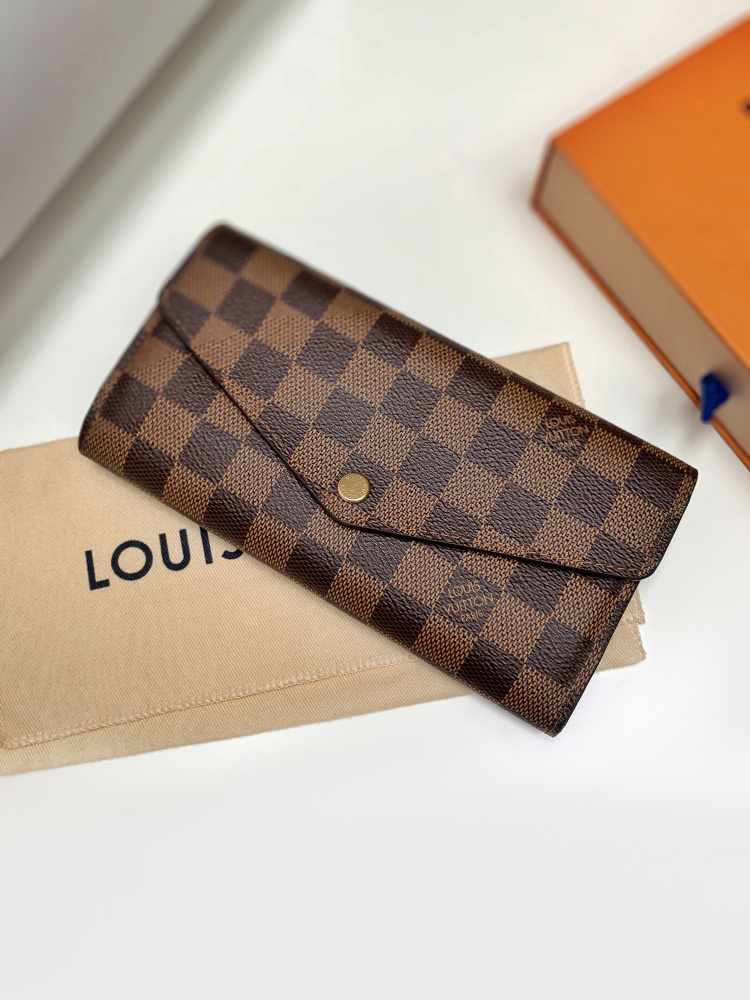 Louis Vuitton Sarah Wallet Damier Ebene, Luxury, Bags & Wallets on
