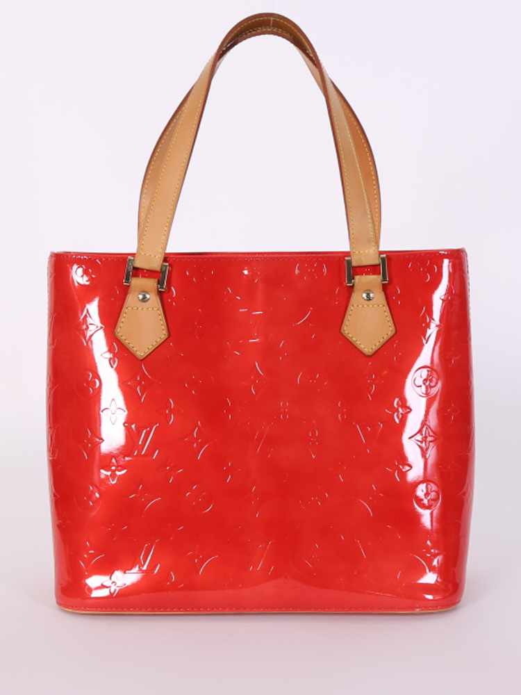 Louis Vuitton Monogram Vernis Houston Bag Red