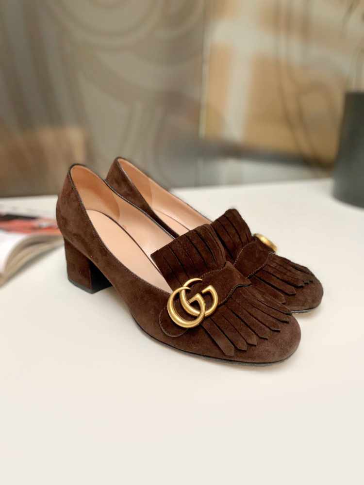 Gucci marmont hot sale suede shoes