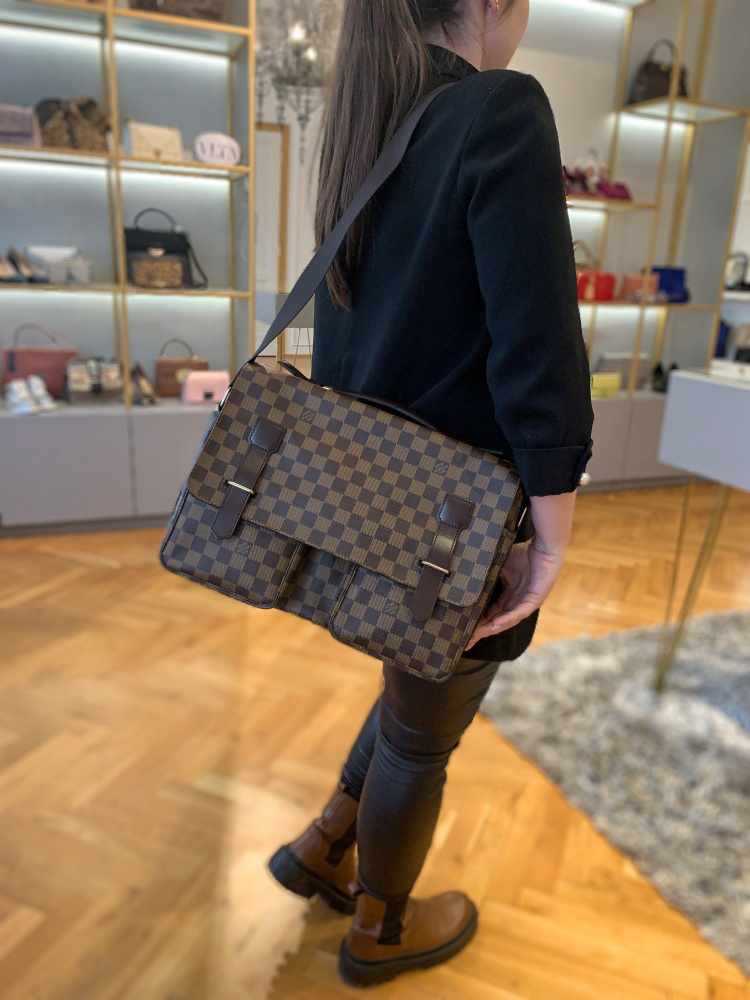Louis Vuitton Broadway Damier Ebene Canvas Messenger Bag on SALE