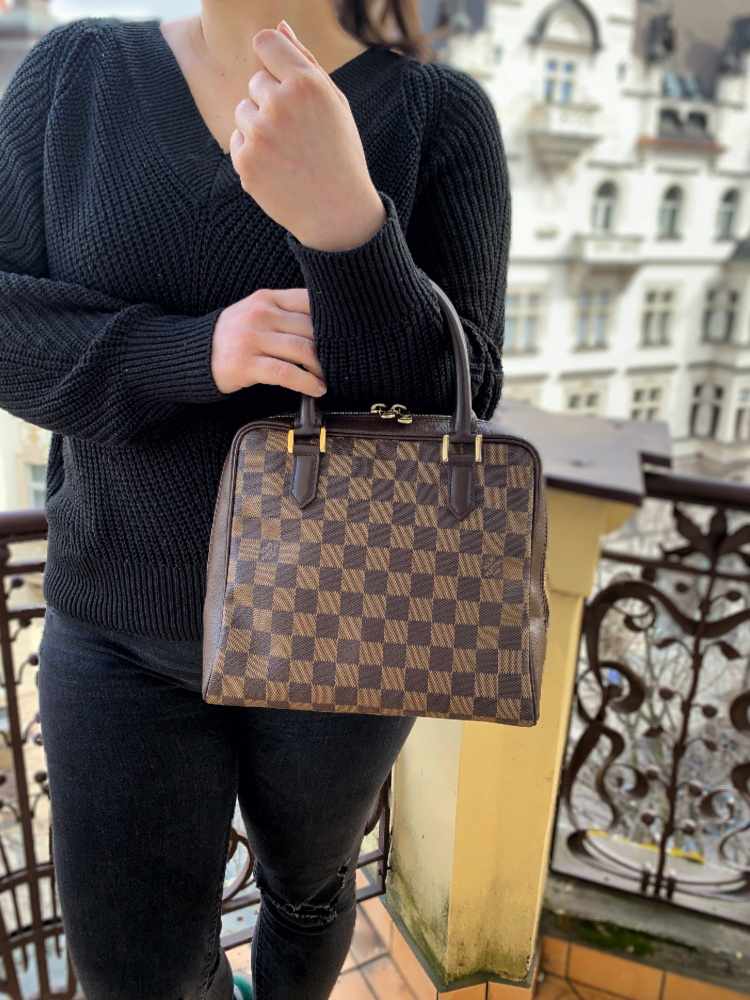 Brown Louis Vuitton Damier Ebene Brera Handbag