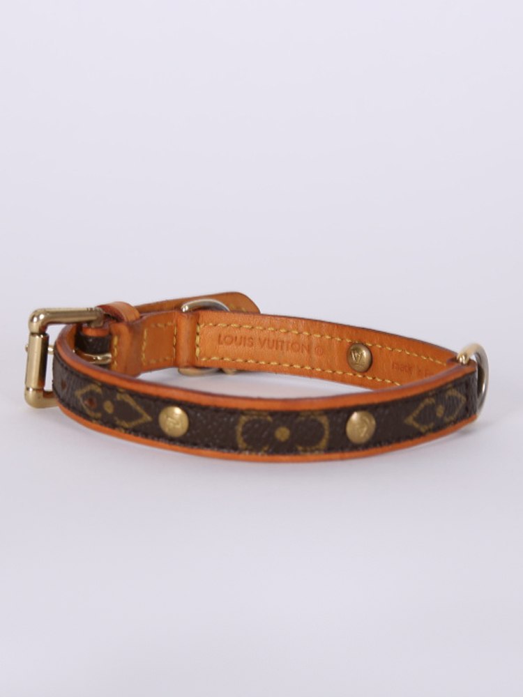 Louis Vuitton Baxter PM Dog Collar Gold Ring & Baxter MM Dog