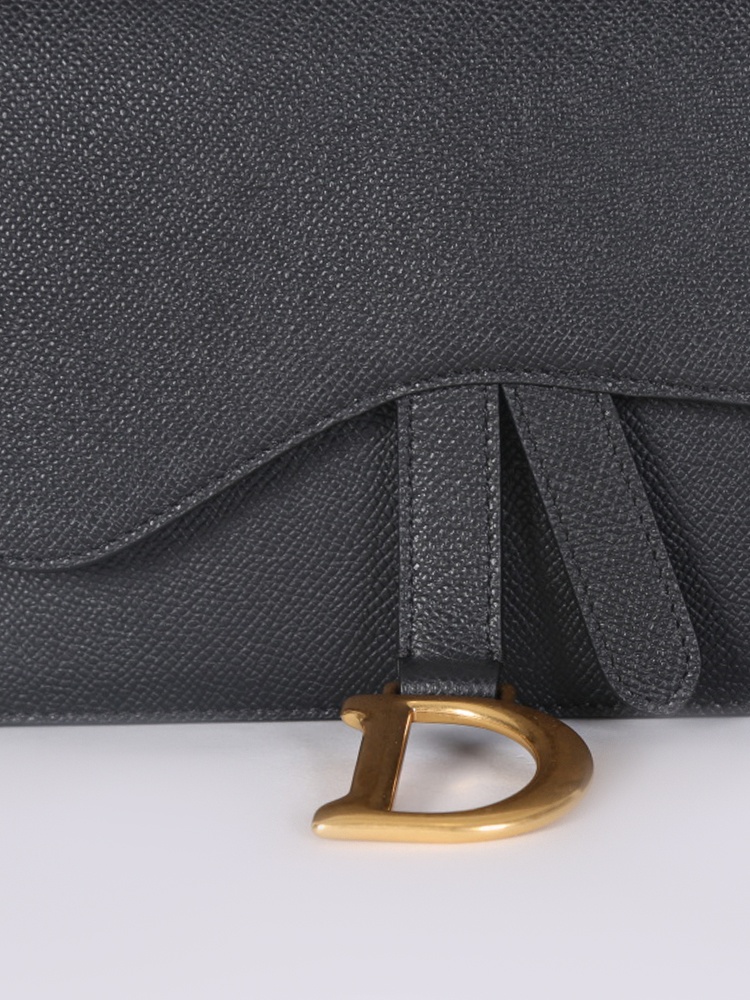 Saddle calfskin clearance clutch dior