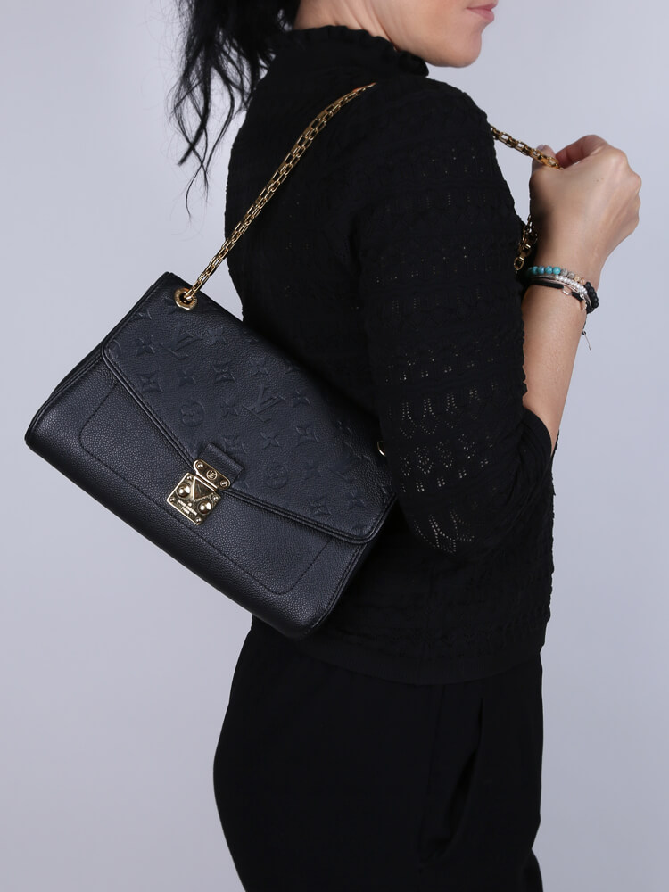 Saint-germain leather handbag Louis Vuitton Grey in Leather - 31727628