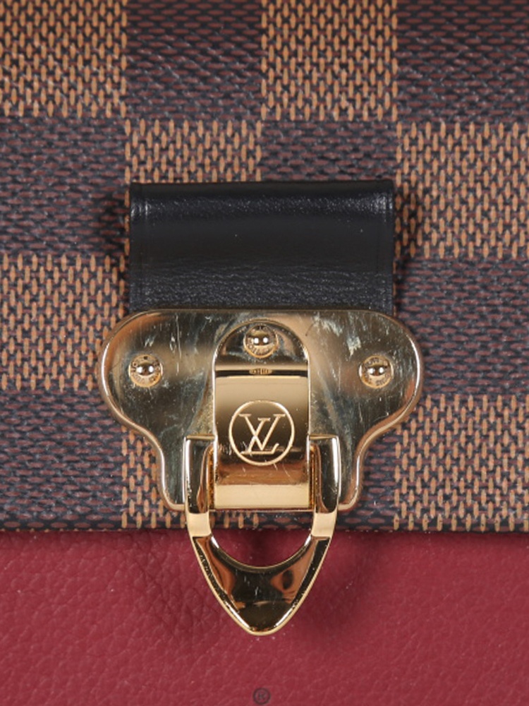 Louis Vuitton Scarlet Cowhide And Brown Damiere Ebene Canvas Daily Pouch  Gold Hardware, 2019 Available For Immediate Sale At Sotheby's