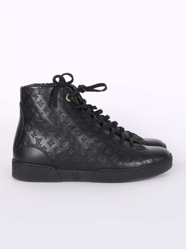 Stellar leather trainers Louis Vuitton Black size 37 EU in Leather -  28891683