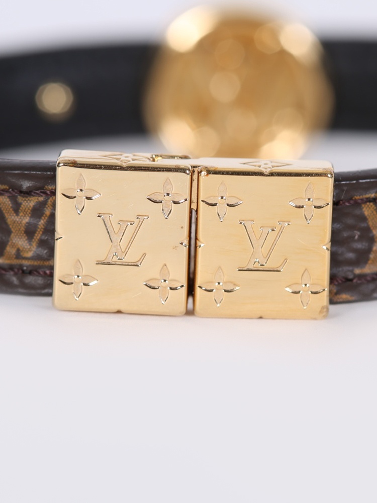Louis Vuitton LV Circle Reversible Bracelet Monogram Canvas and Leather  Brown 16275199