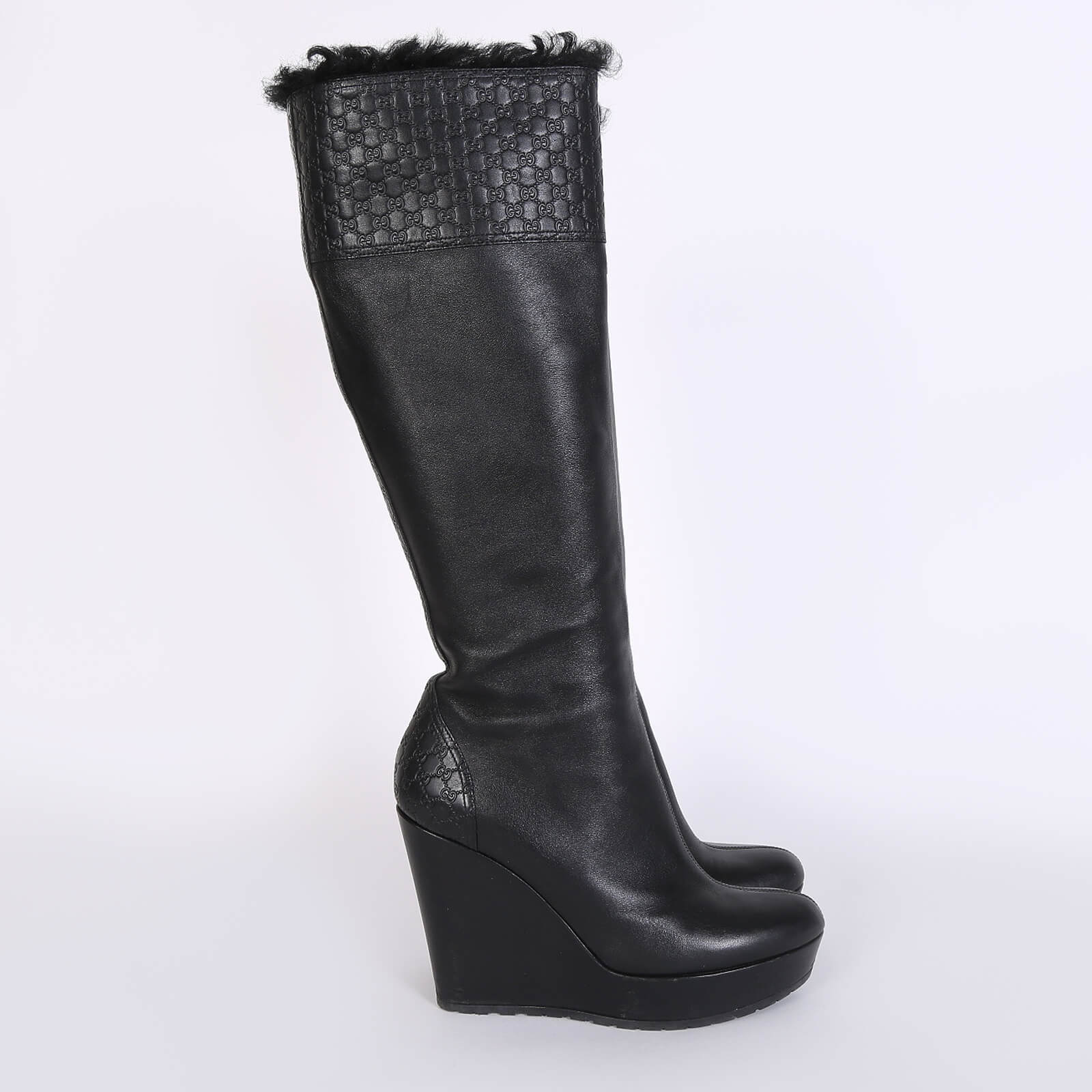 Gucci cheap wedge boots