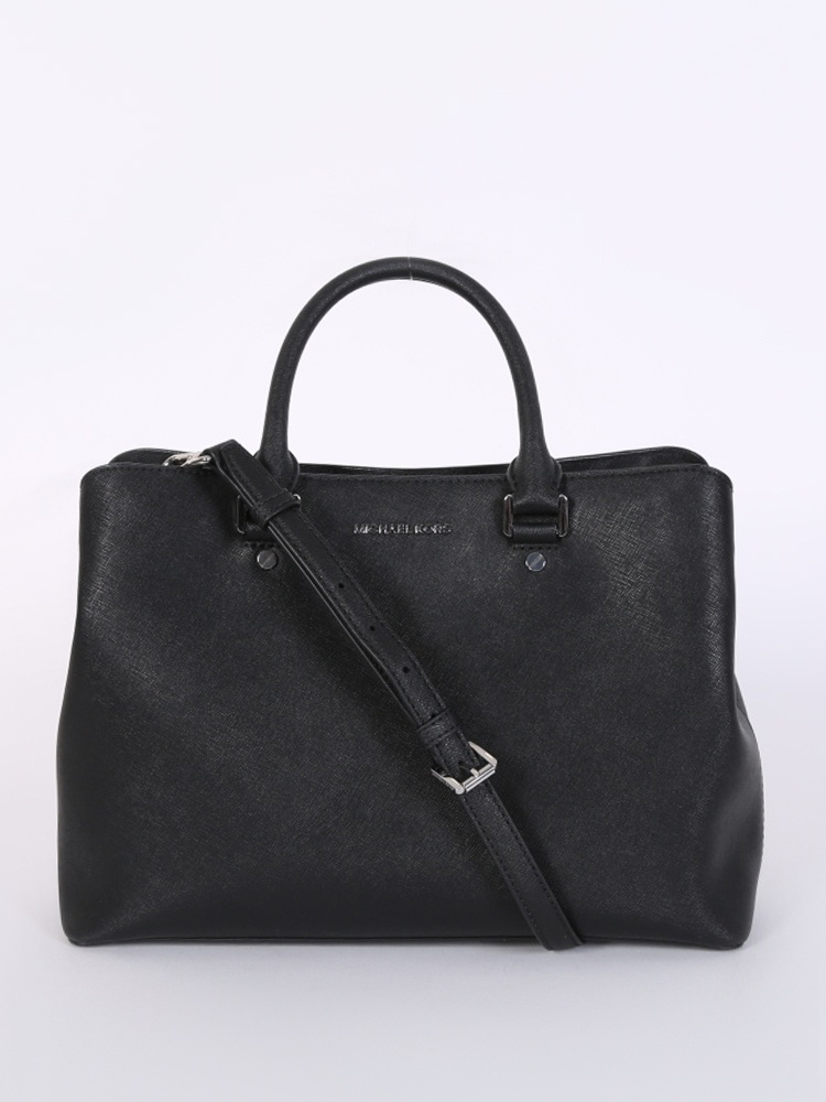 Michael kors savannah large satchel black best sale