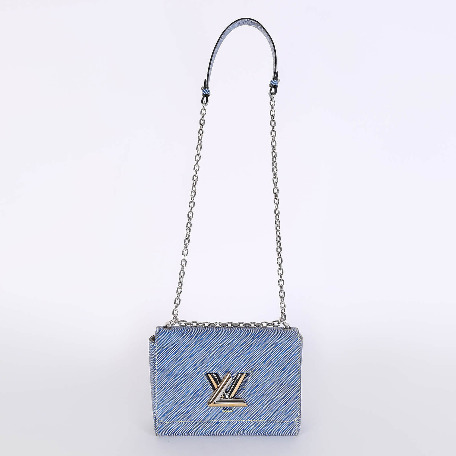 Louis Vuitton Light Denim Epi Leather Twist MM Bag - Yoogi's Closet