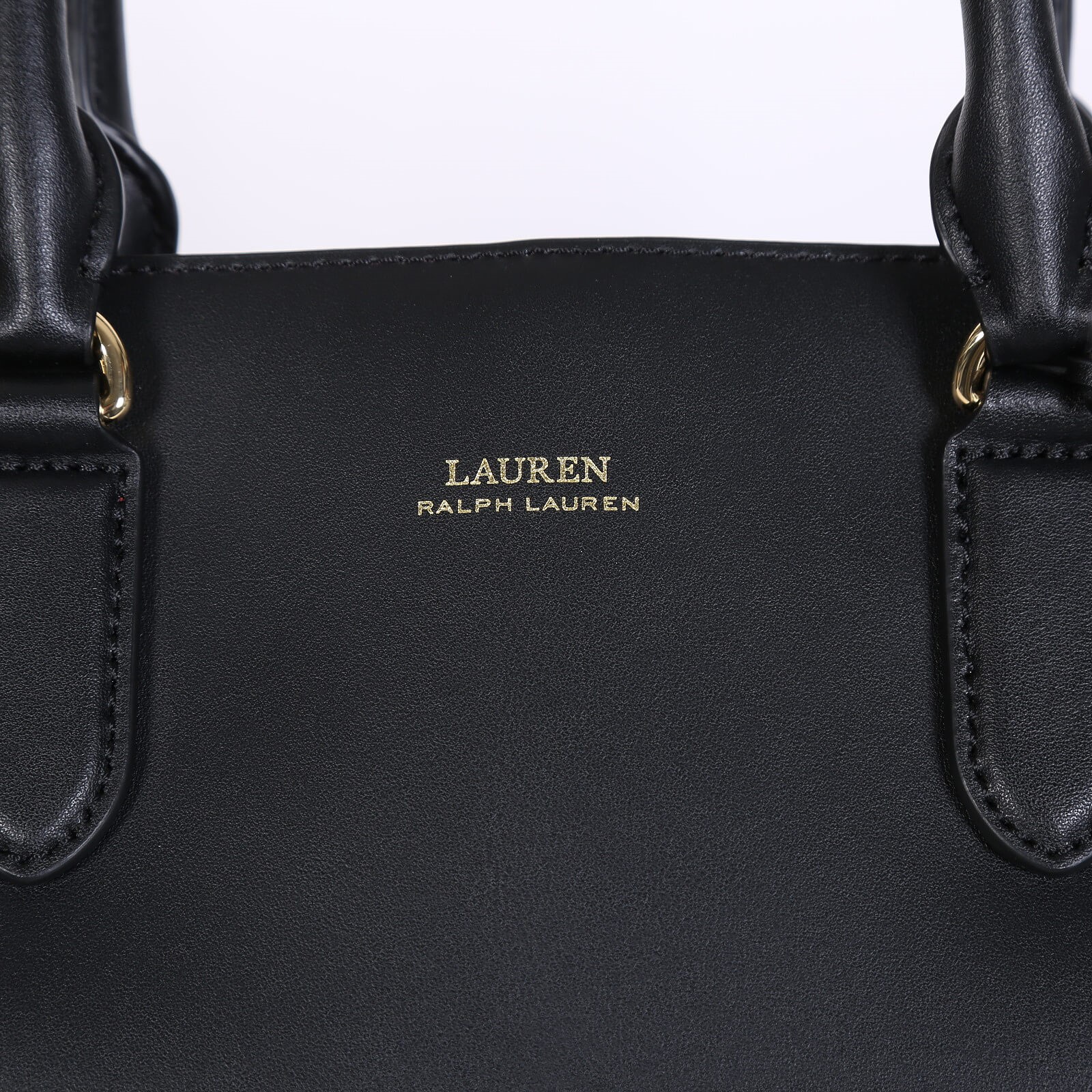 Lauren Ralph Lauren Dryden Marcy Leather Tote Black Red www.luxurybags.eu