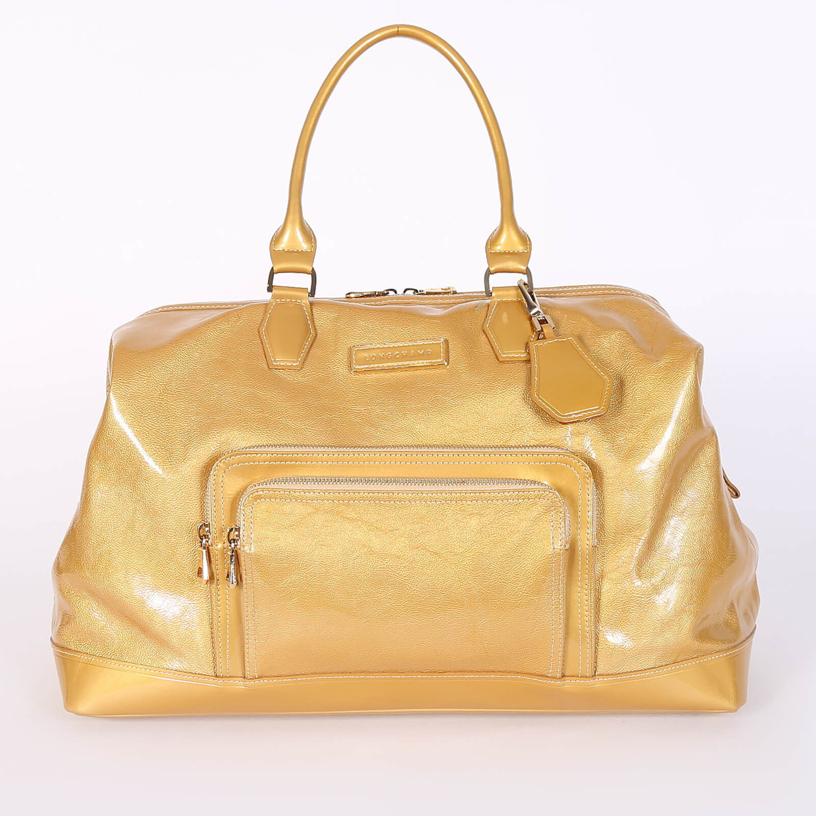 Longchamp Legende Extra Large Patent Tote Gold www.luxurybags.eu