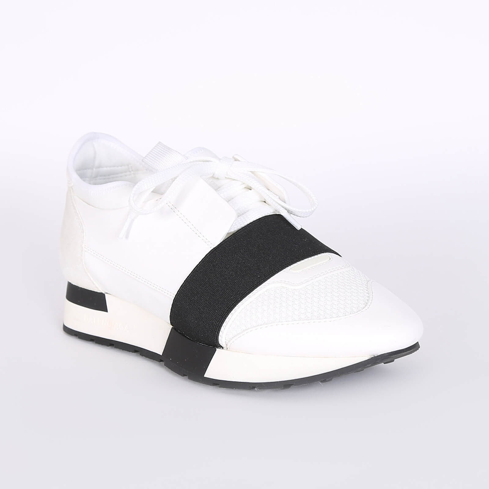 All white balenciaga race on sale runners