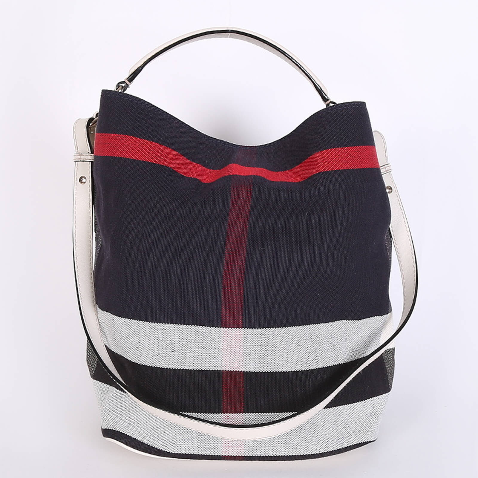 Burberry ashby medium canvas hotsell bucket bag