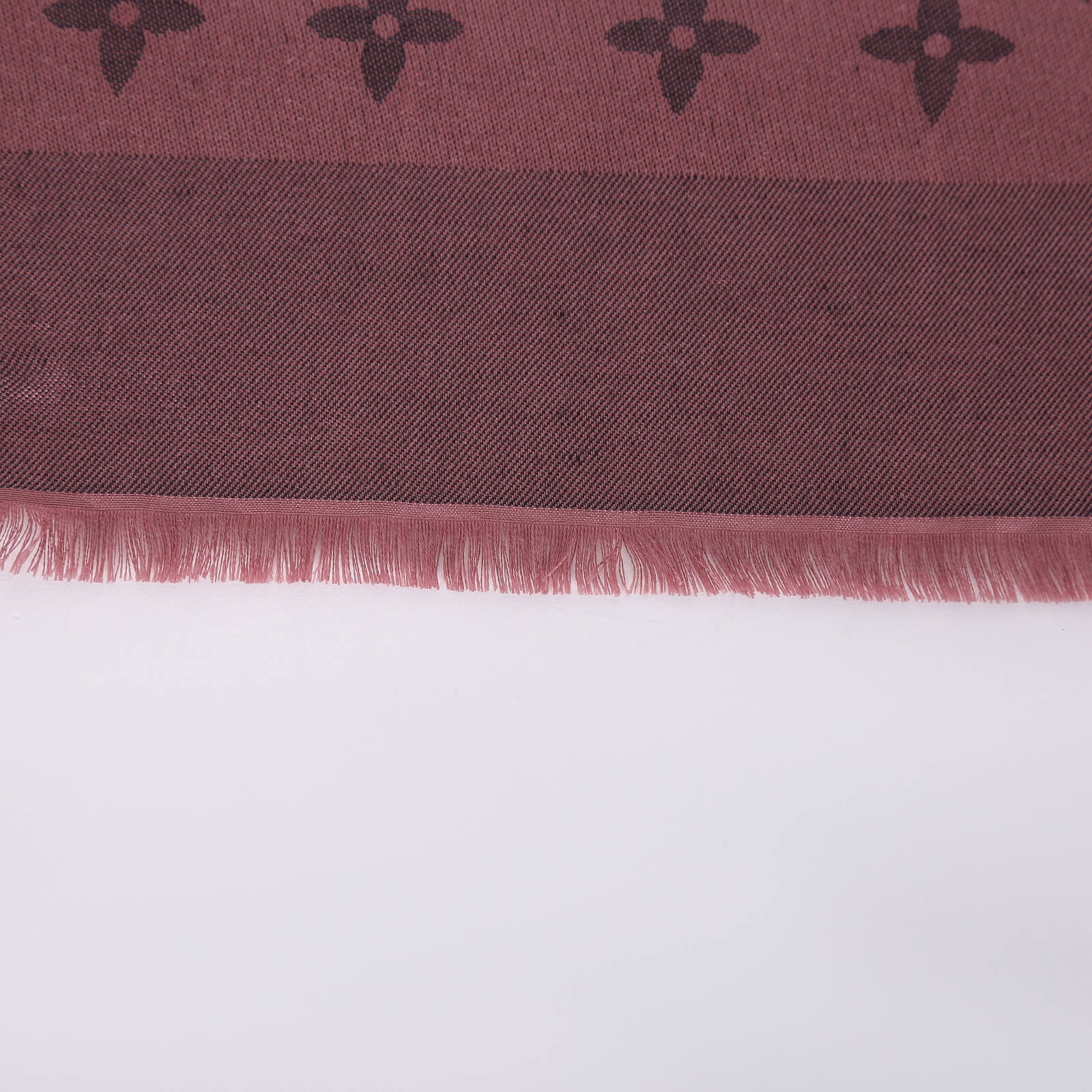 Cashmere Since 1854 Monogram Shawl Bordeaux