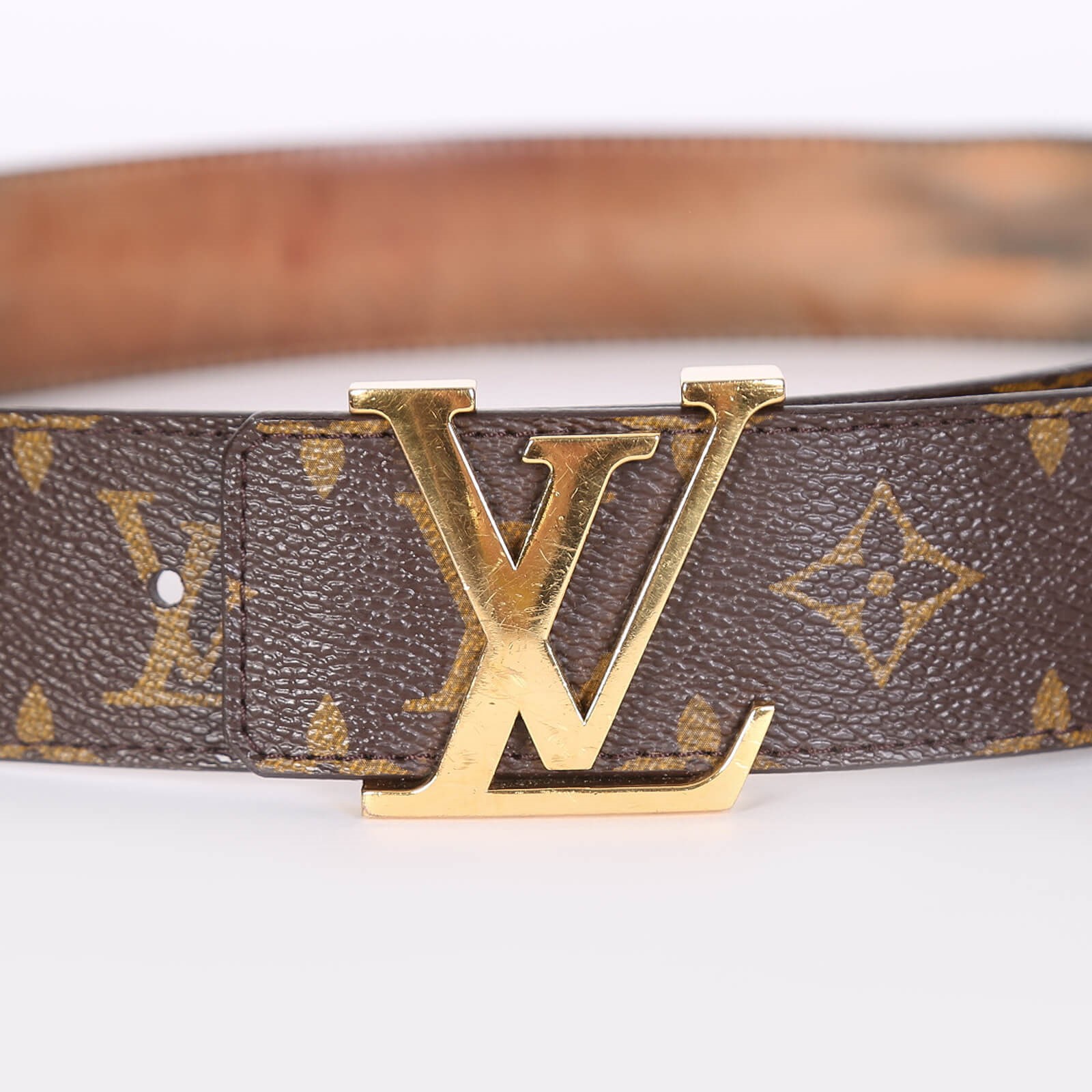 LOUIS VUITTON Mini 25MM Monogram Canvas Belt Brown