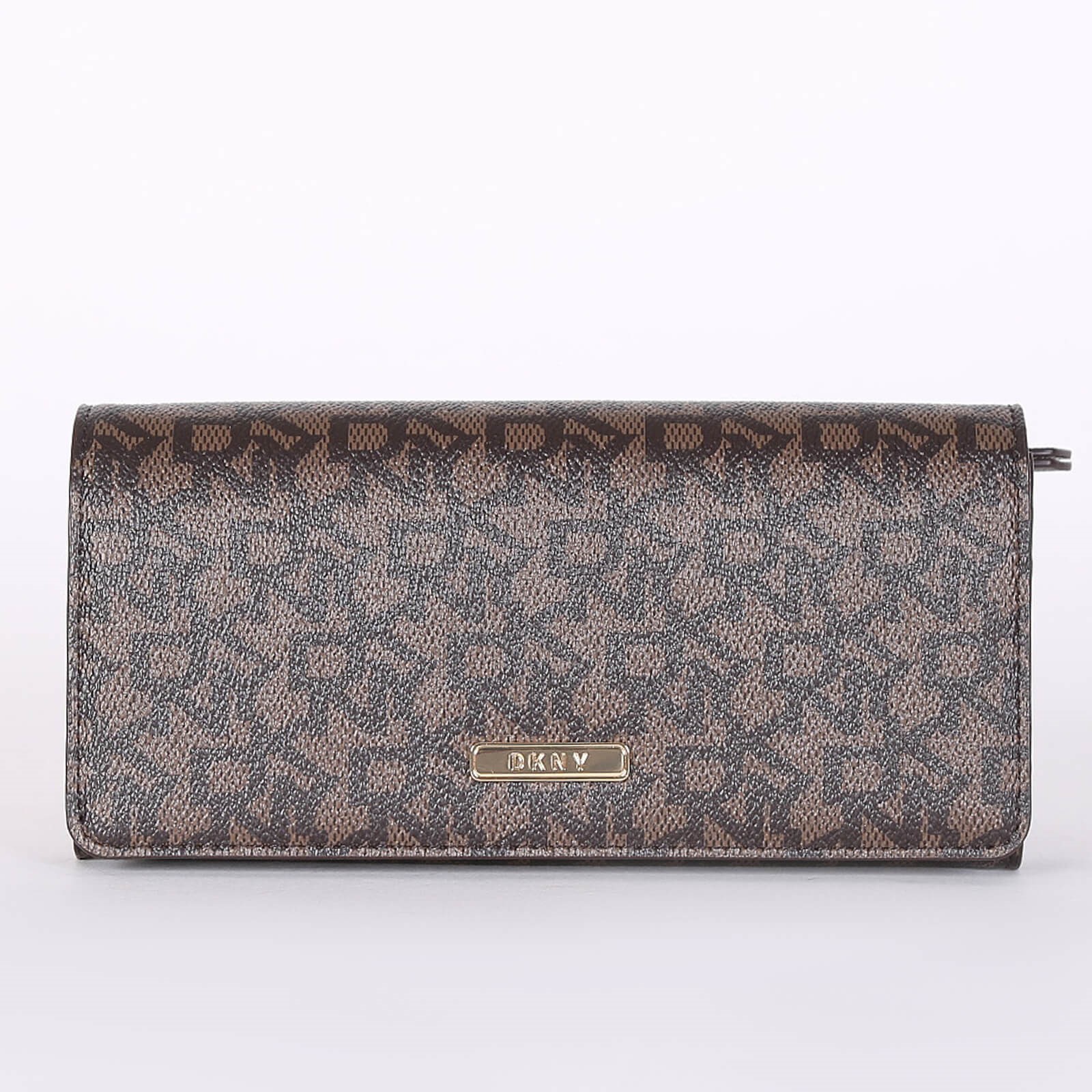 dkny wallet brown