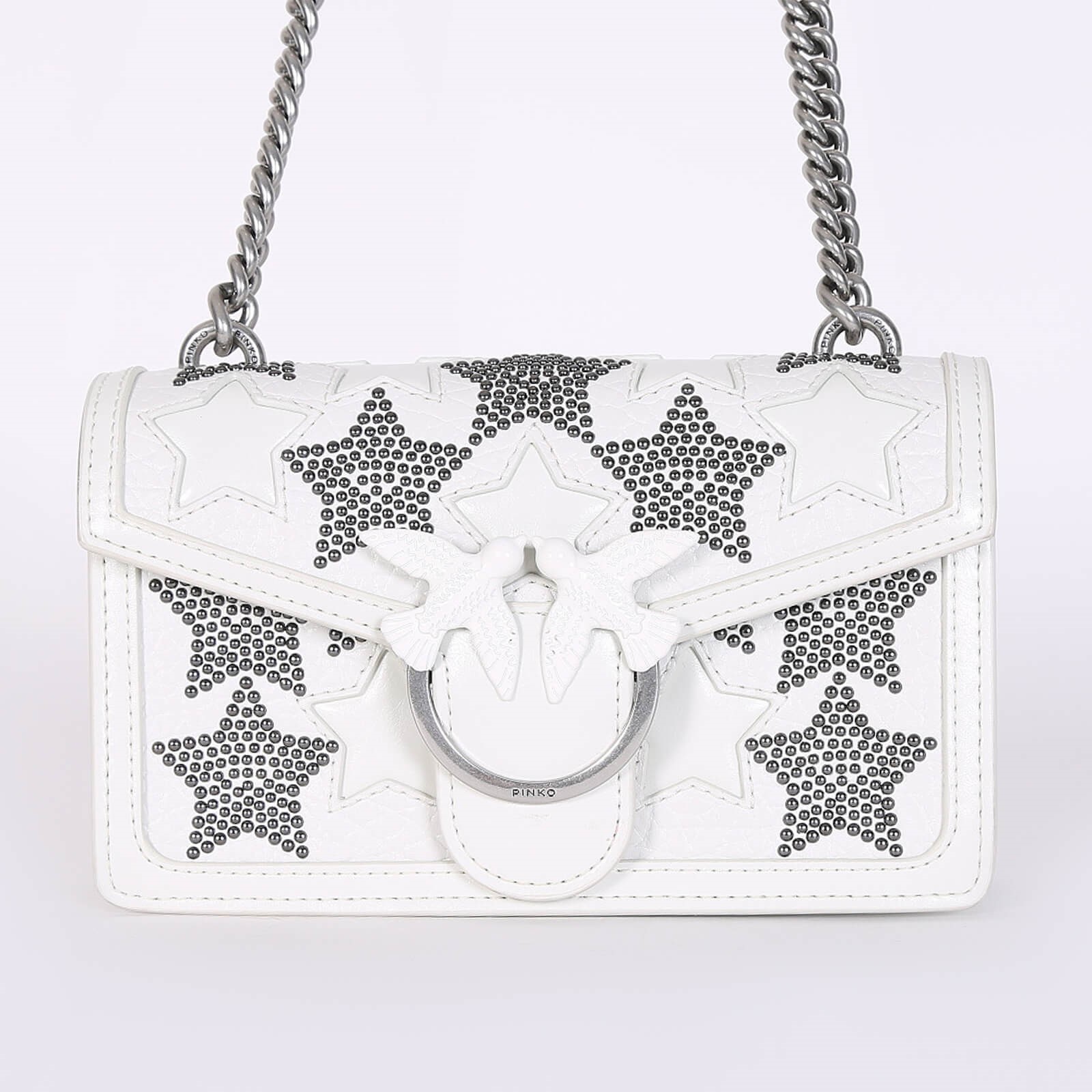 Pinko Pinko Love Mini Starry Sky Studded Leather Chain Flap