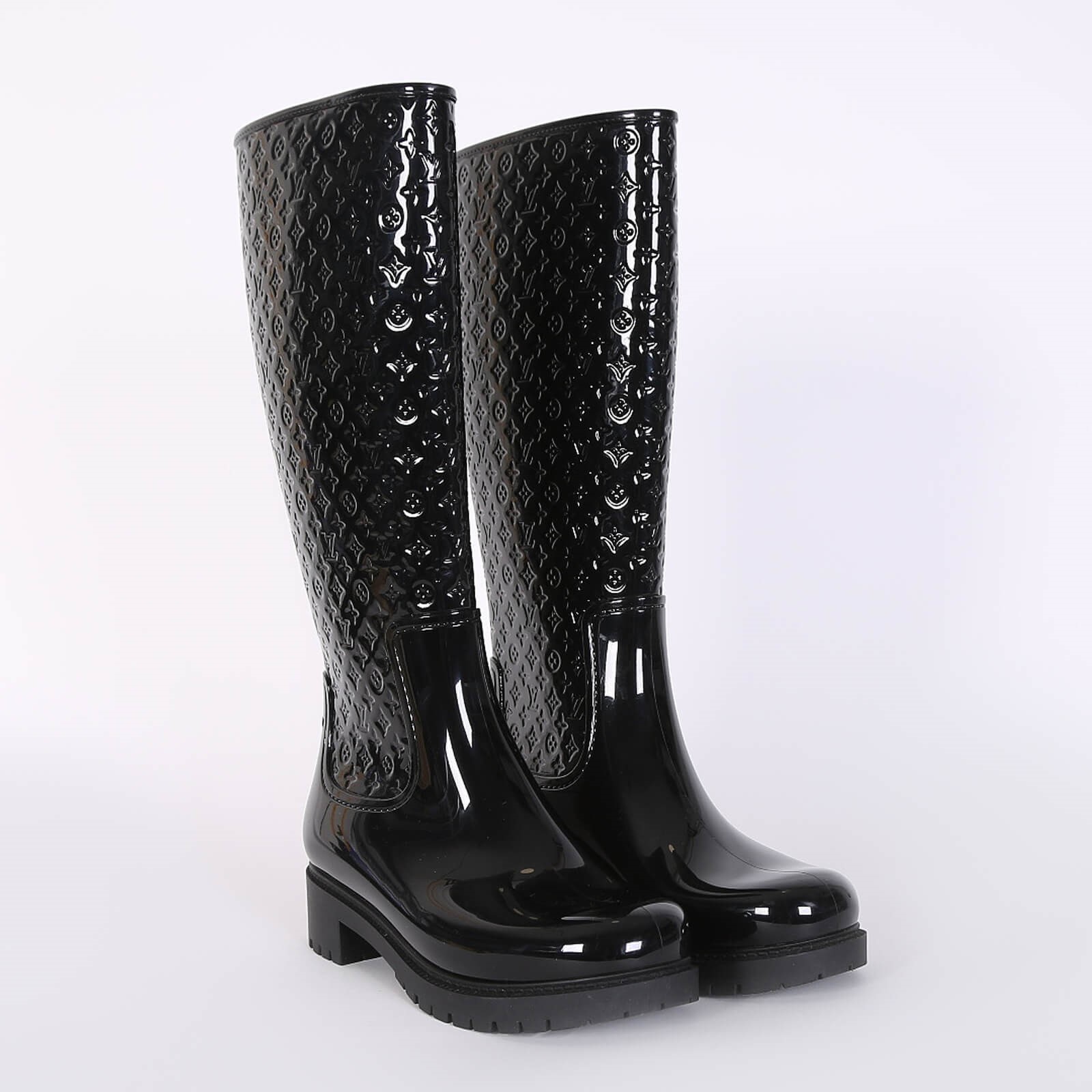 Louis Vuitton Monogram Rubber Rain Boots - Size 7 / 37 in 2023