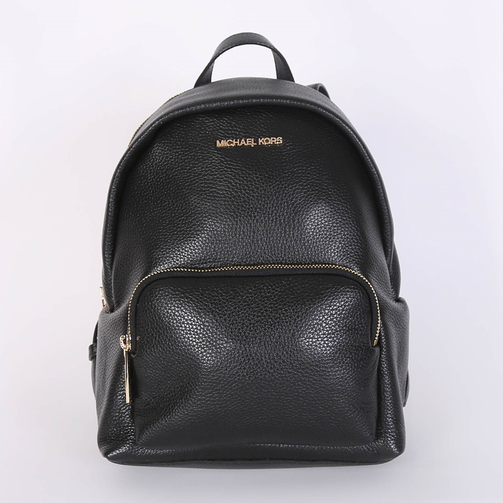 Michael Kors designer Set Item medium Leather Backpack Black with front  pocket | eBay