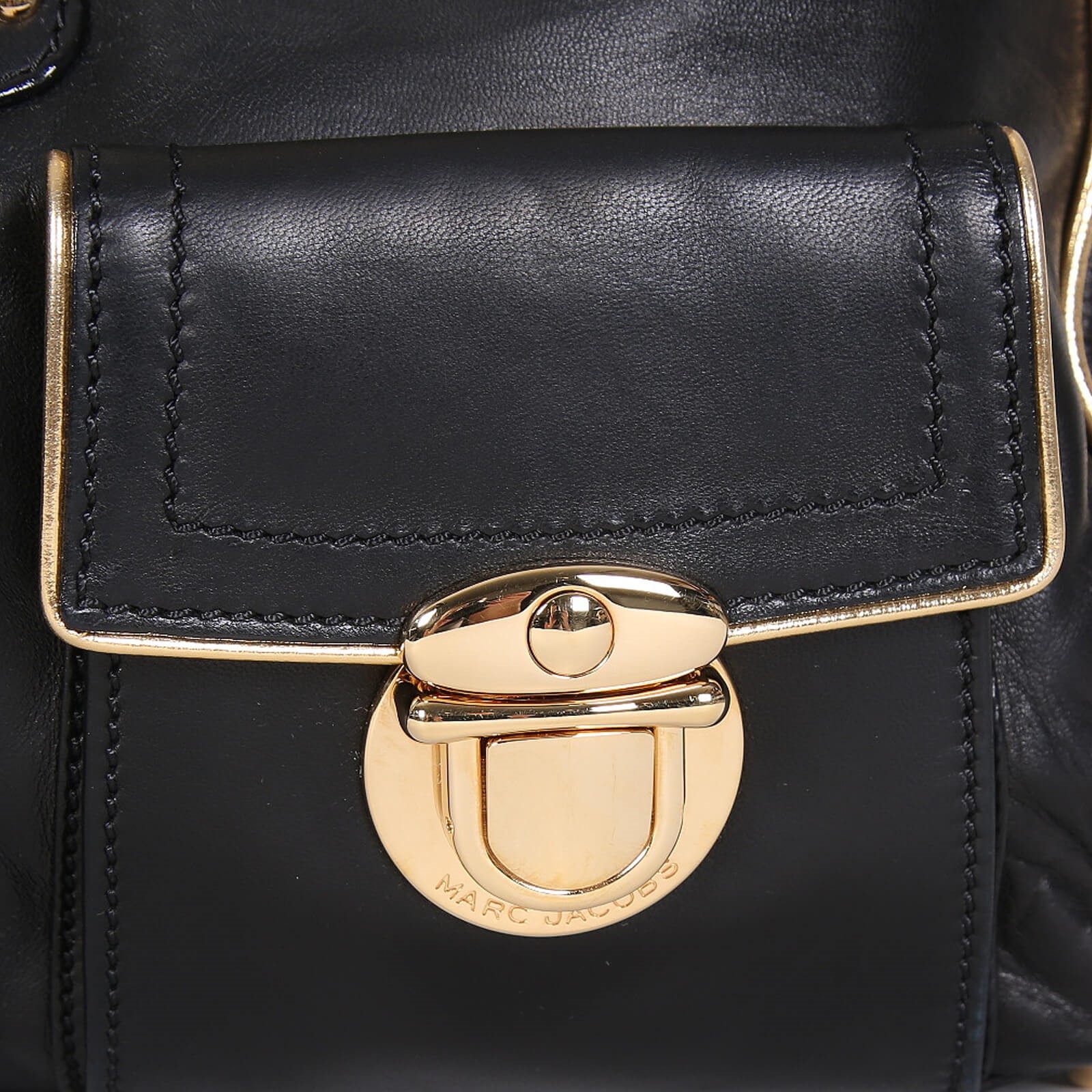 Marc Jacobs - Pushlock Lambskin Bag Black/Gold