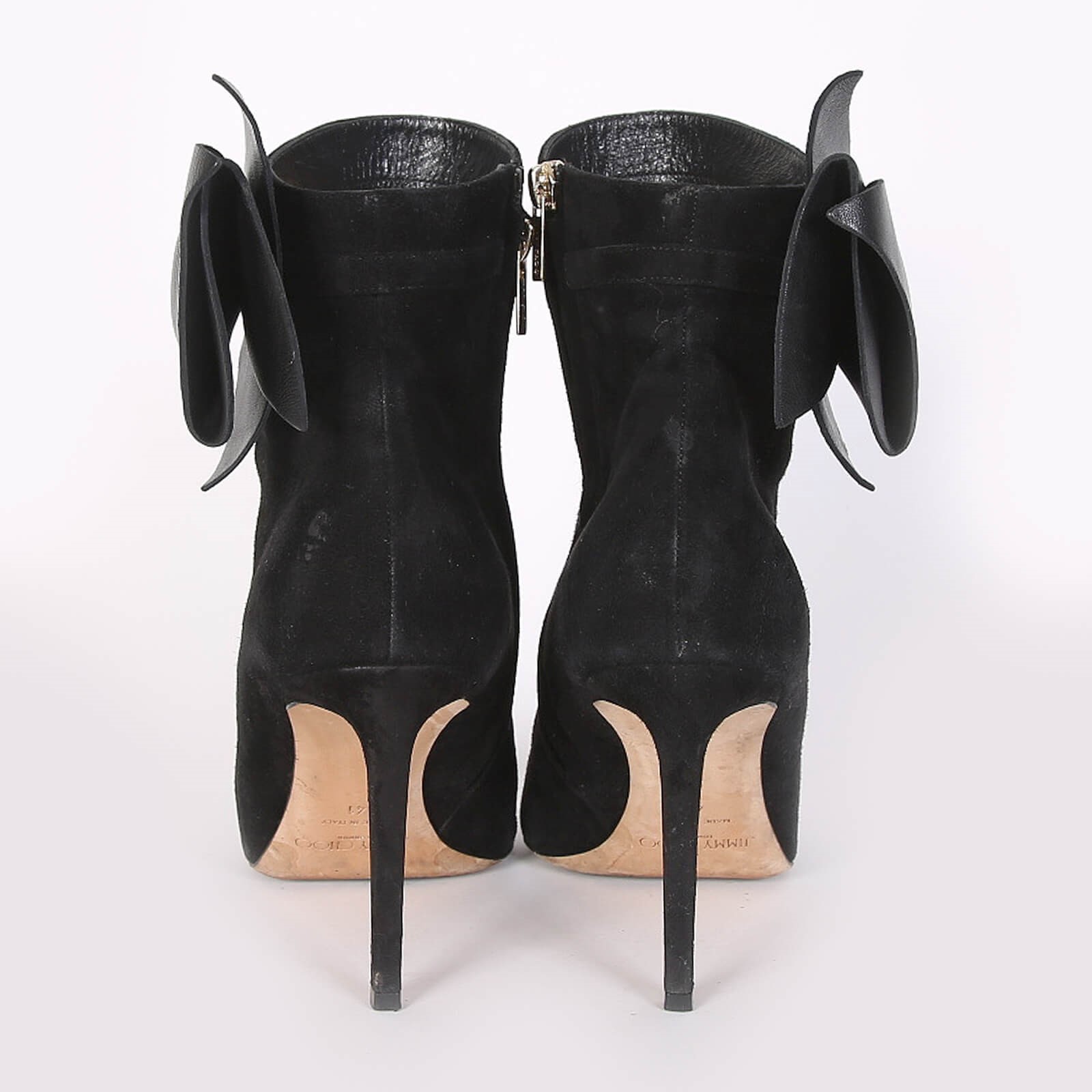 Jimmy Choo Kassidy Bow Suede Leather Ankle Booties Black 41 www.luxurybags.eu