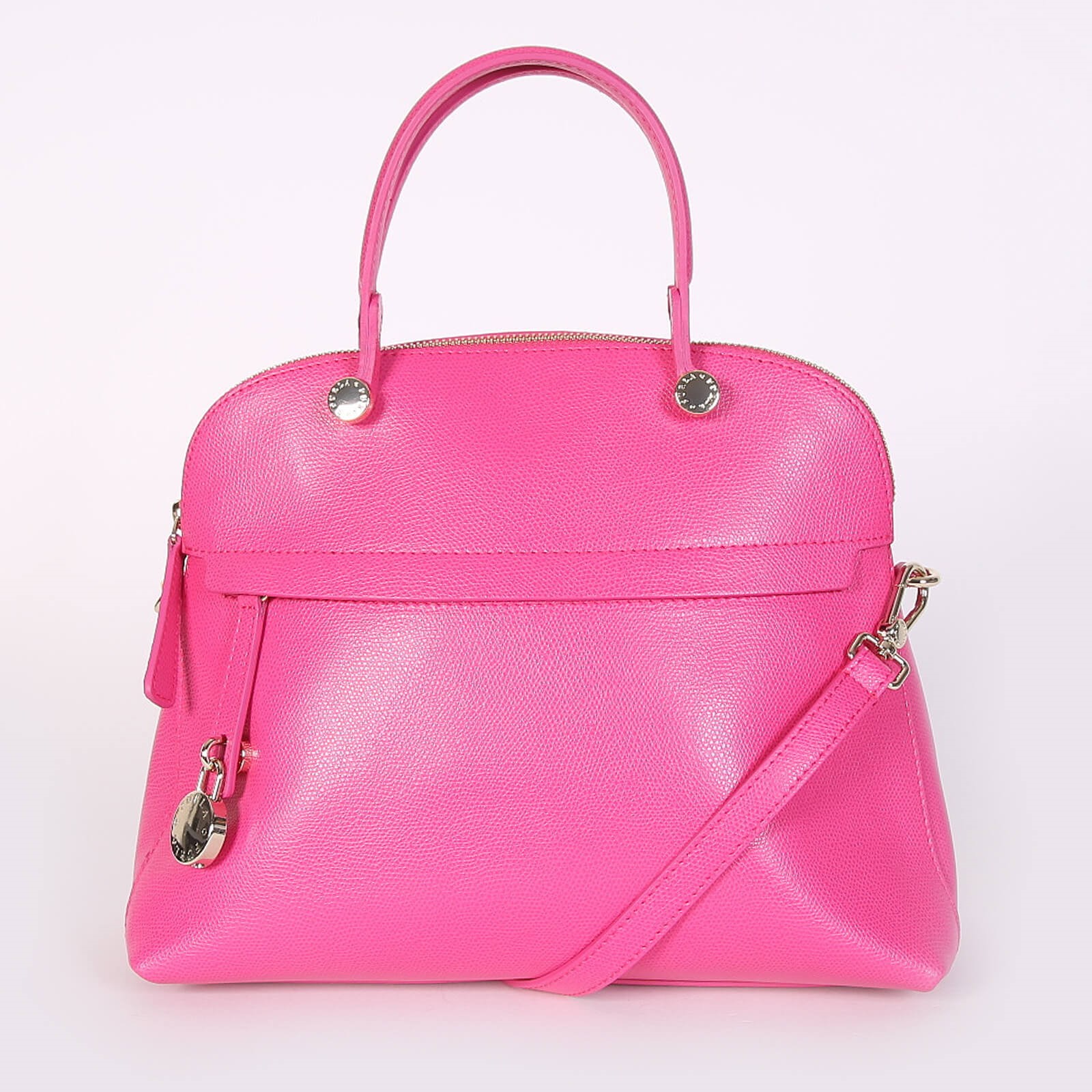 Furla Piper M Top Handle Leather Bag Fuchsia www.luxurybags.eu