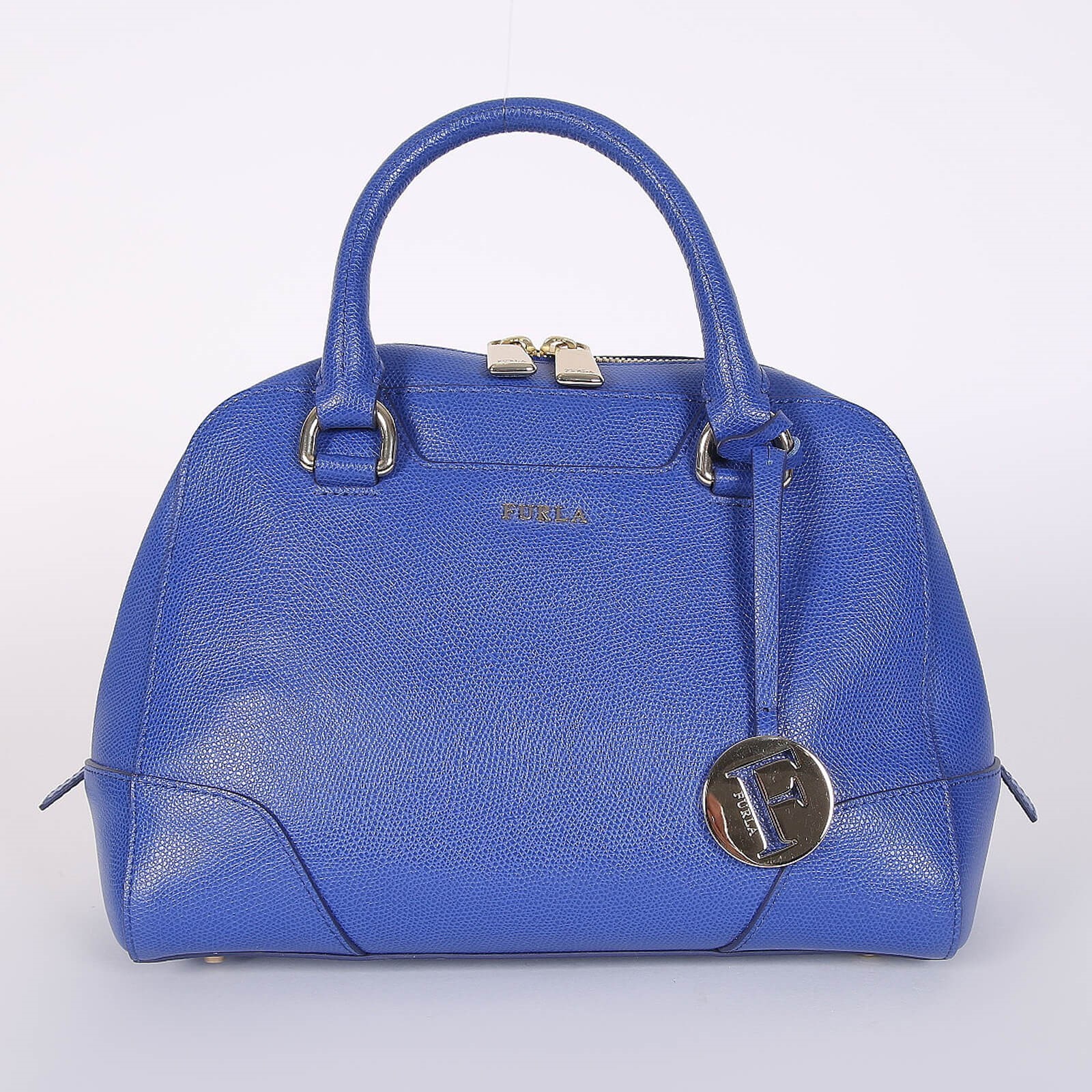 Furla Dolly Small Leather Top Handle Bag Royal Blue www.luxurybags.eu