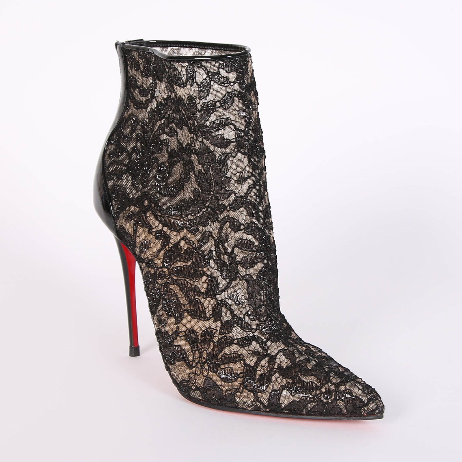 Christian louboutin clearance lace boots