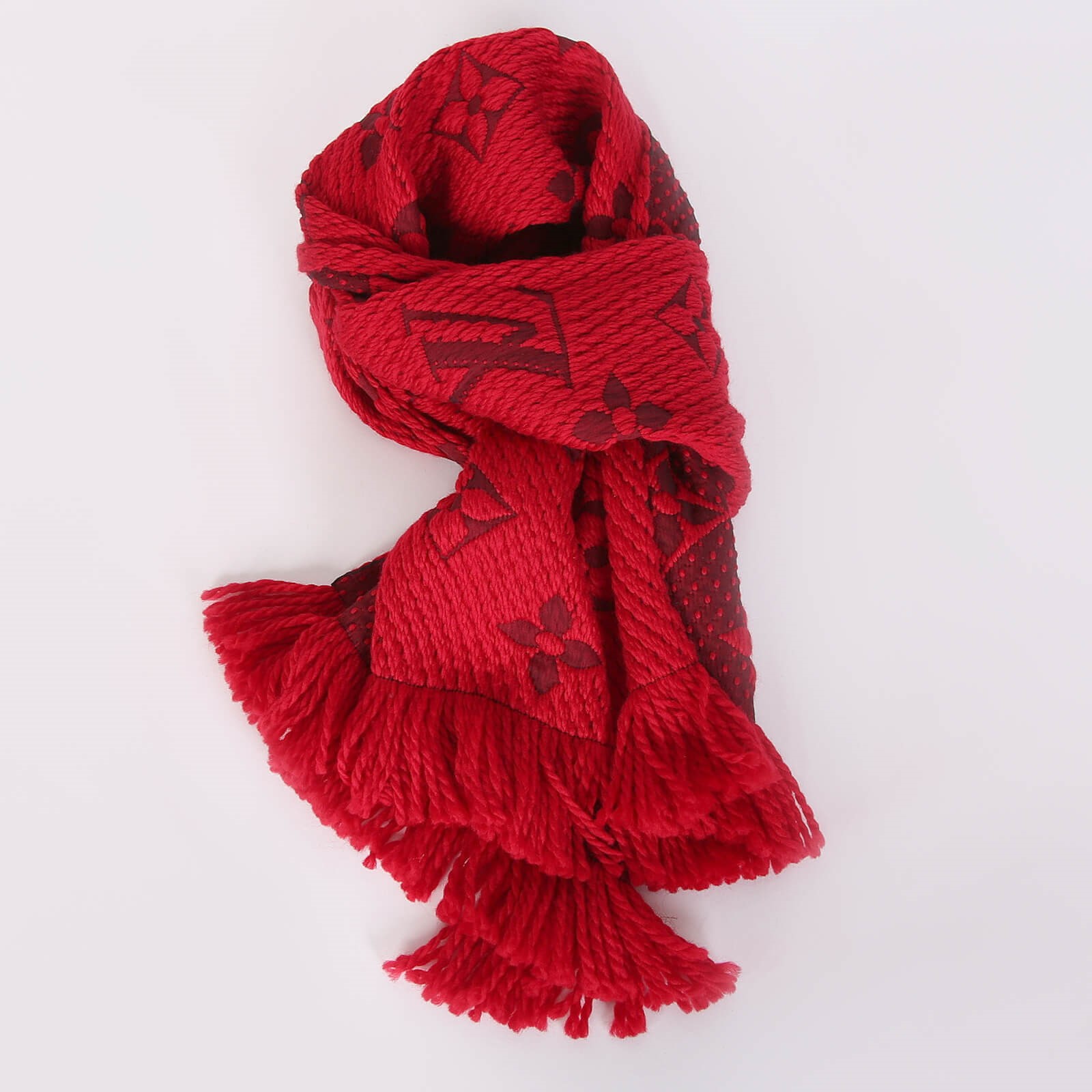 Louis Vuitton Logomania Scarf in Ruby