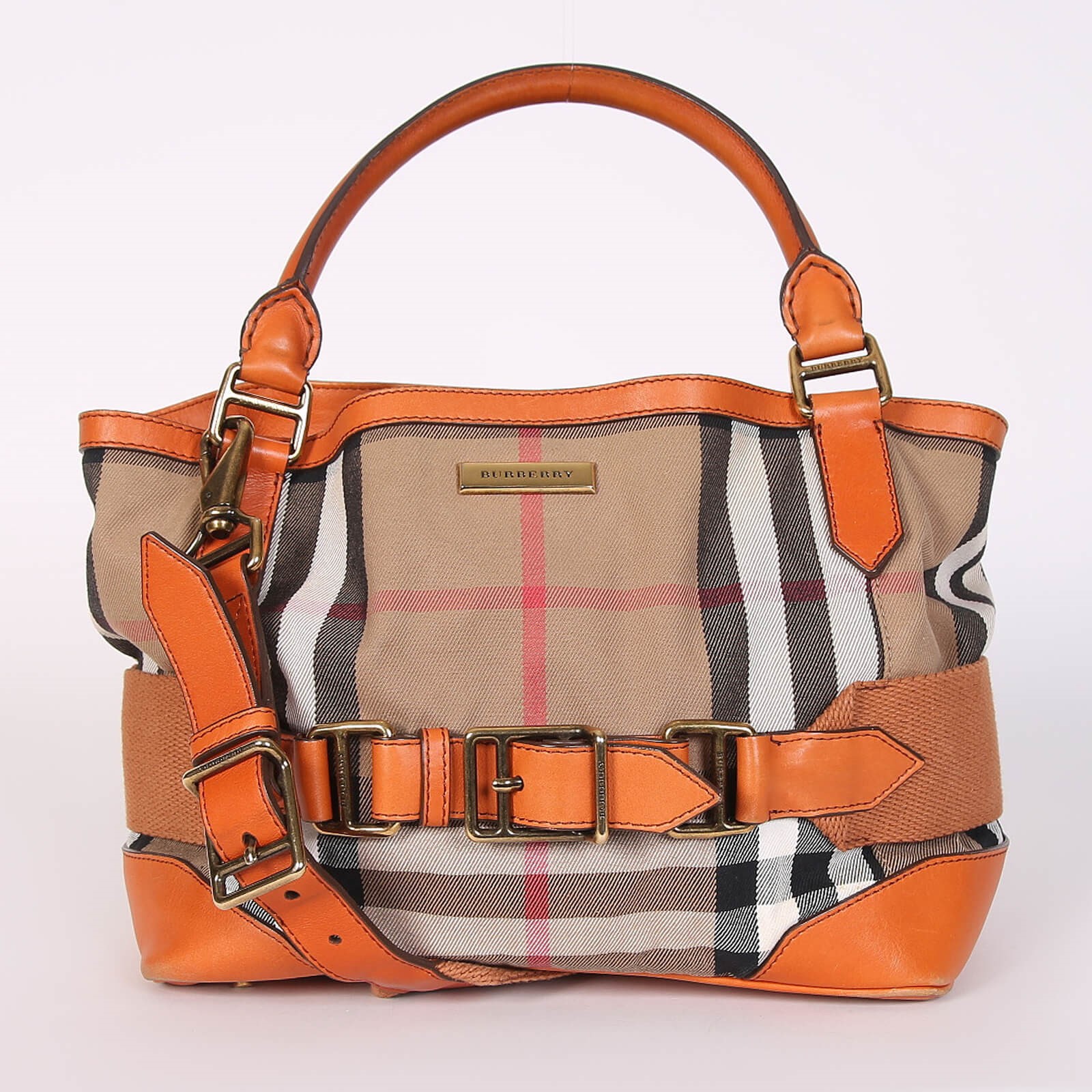 Burberry orange fashion bag