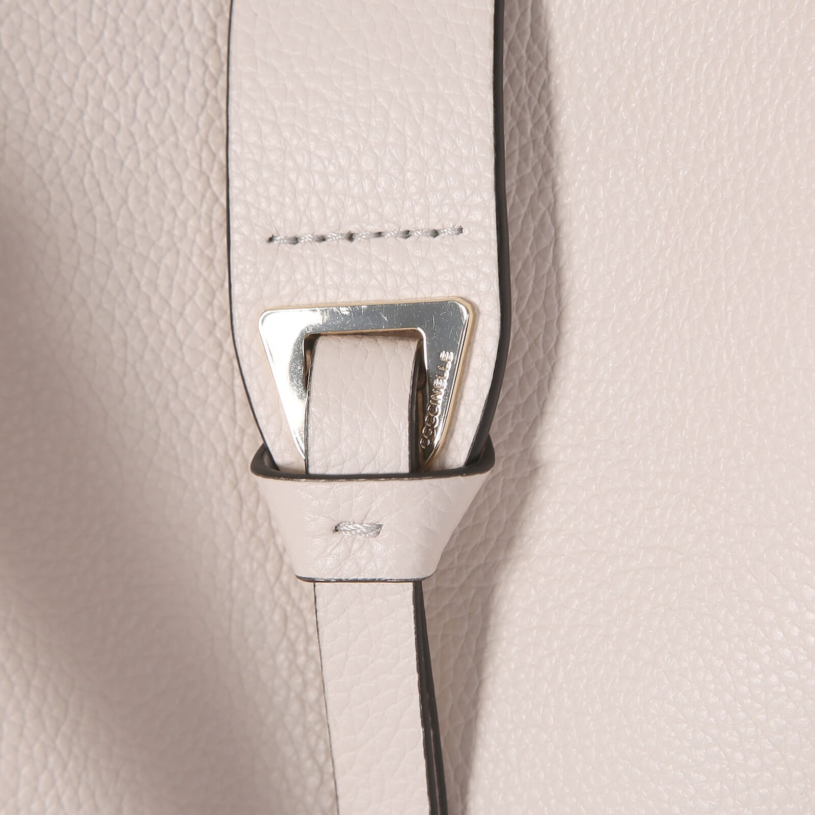 Coccinelle Alba Leather Bucket with Strap White www.luxurybags.eu