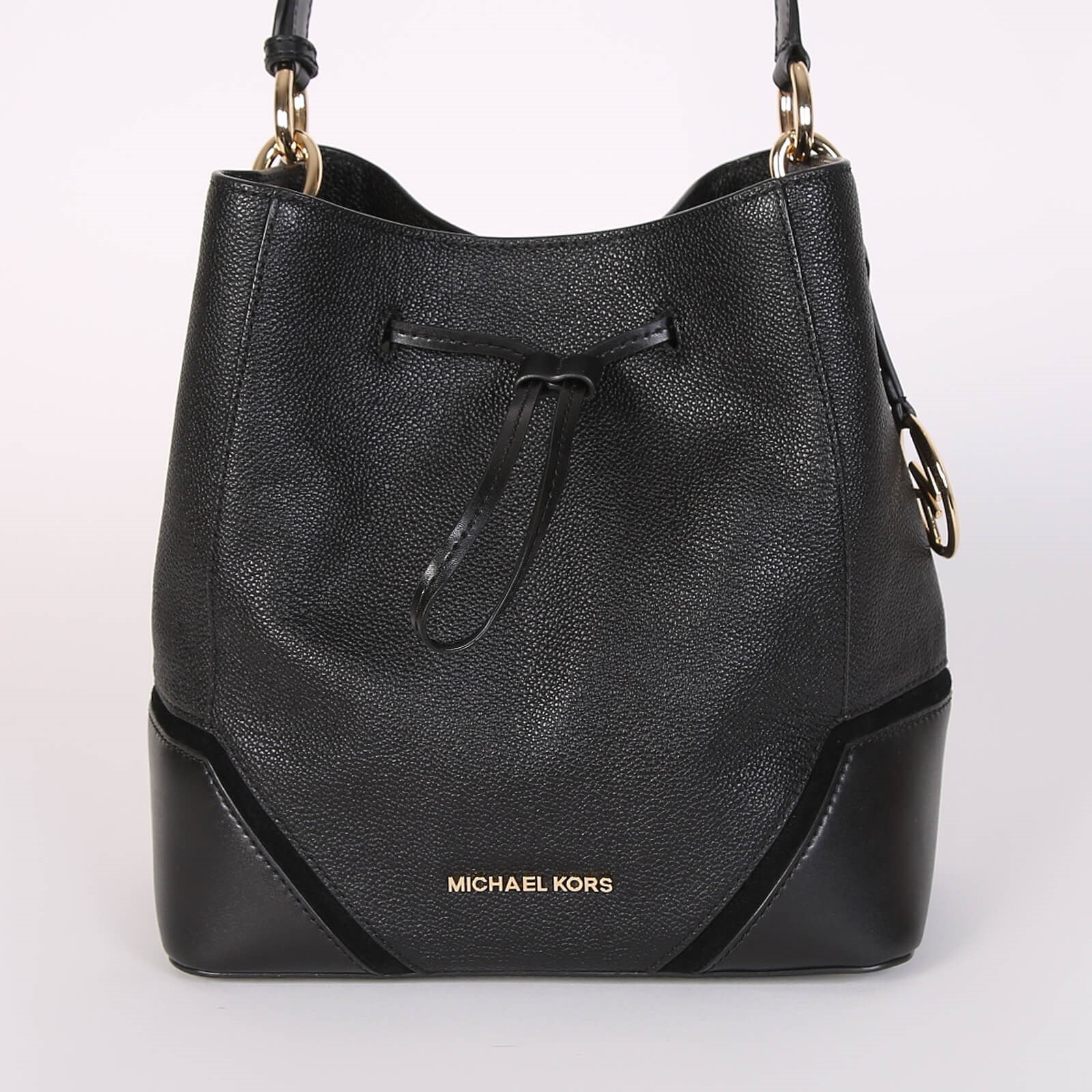 Michael Kors Nicole Leather Bucket Bag Black www.luxurybags.eu