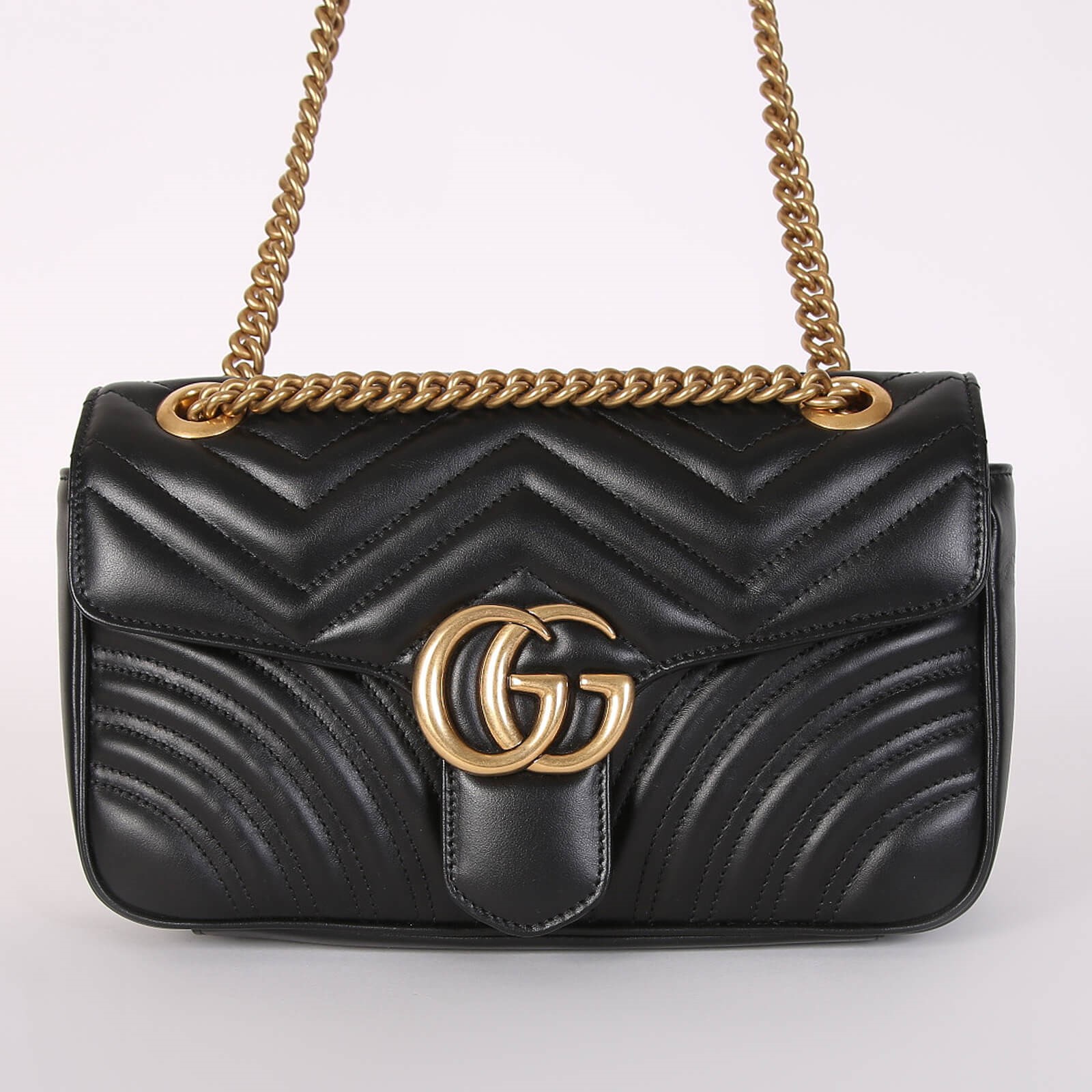 Gucci GG Marmont Small Matelasse Shoulder Bag Nero www.luxurybags.eu