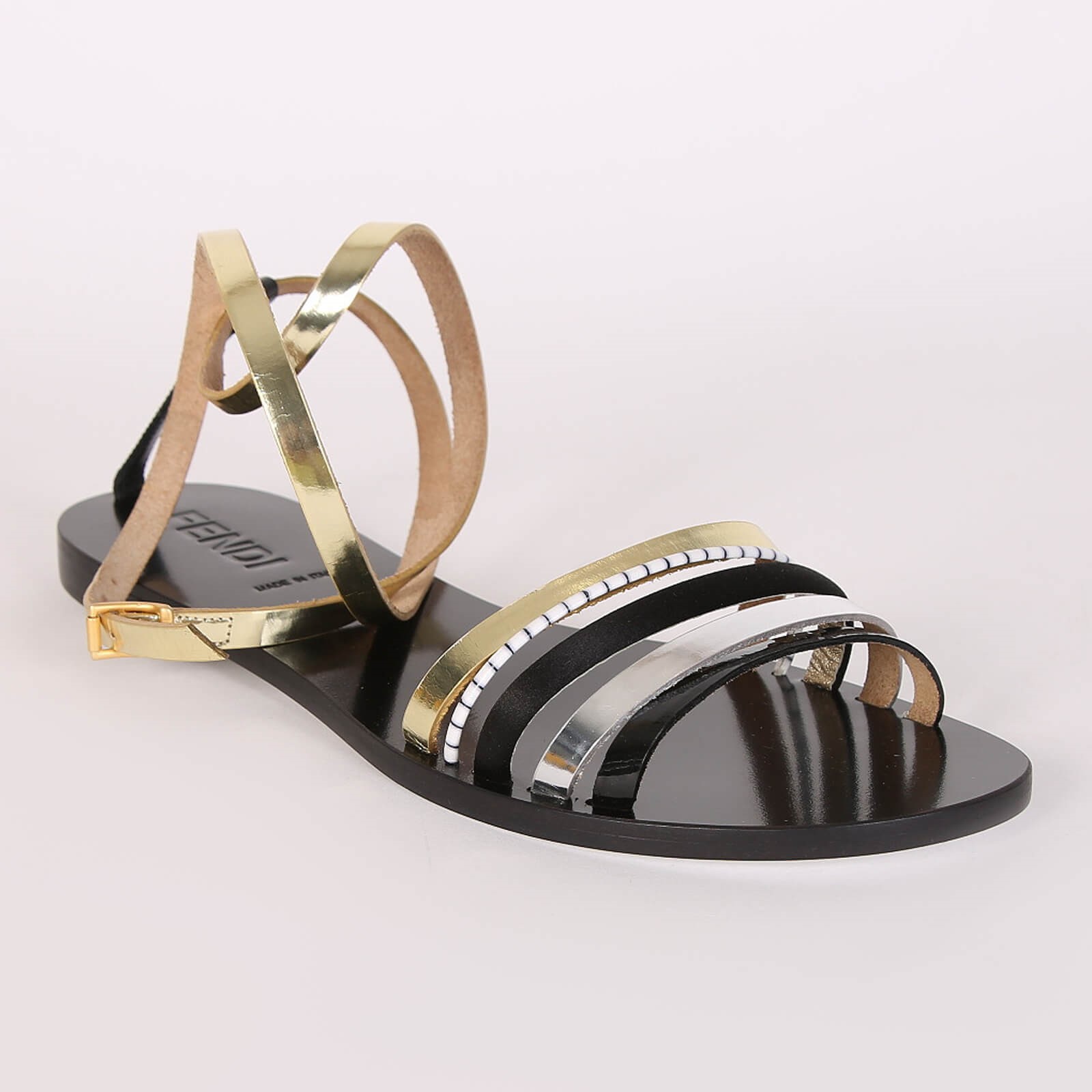 Fendi Feel Flat Sandals In Multicolor | ModeSens