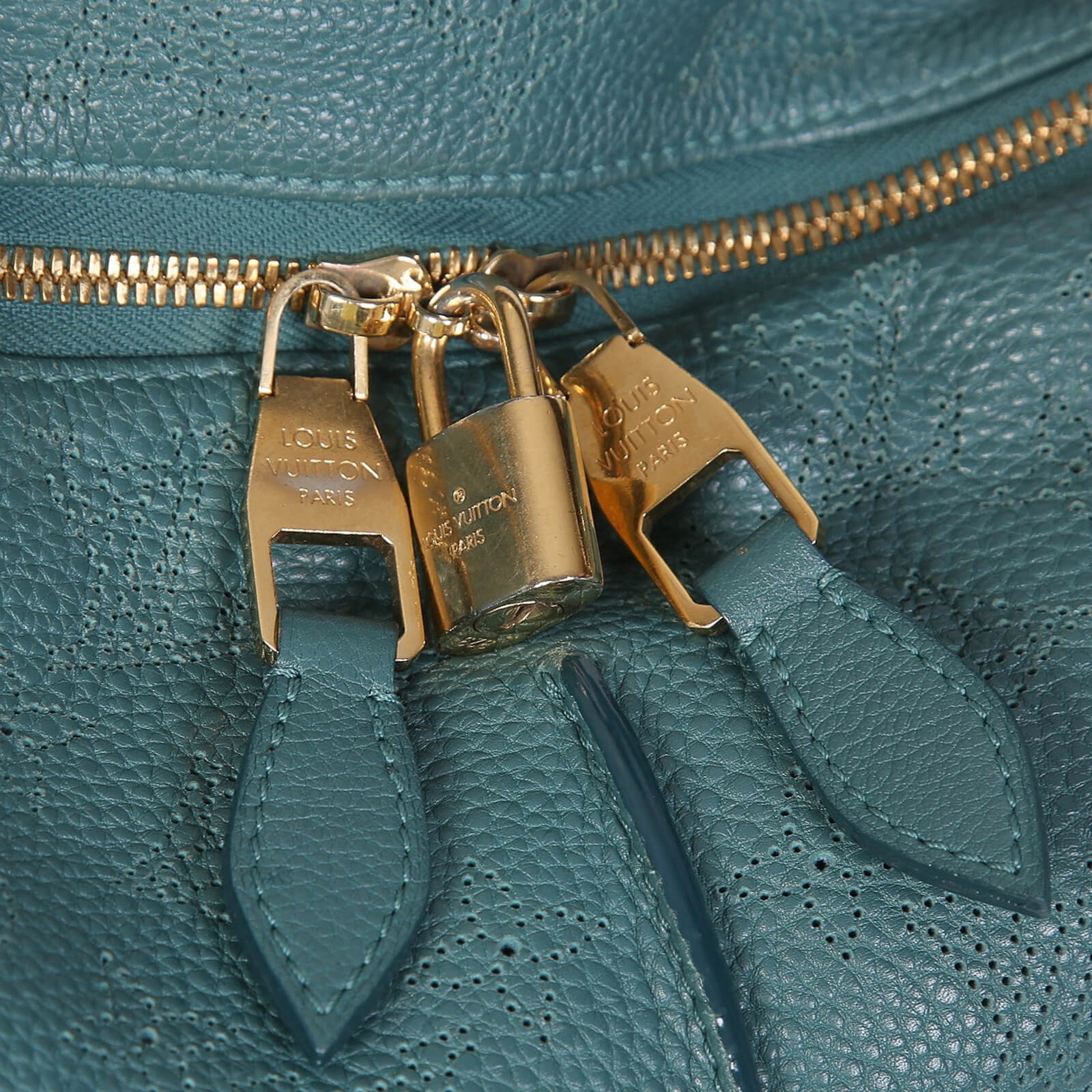 Louis Vuitton Lagon Monogram Mahina Leather Selene MM Bag