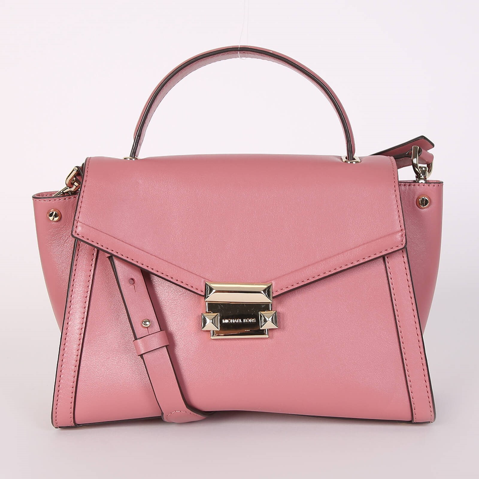 Michael Kors Whitney Medium Leather Satchel with Strap Rose