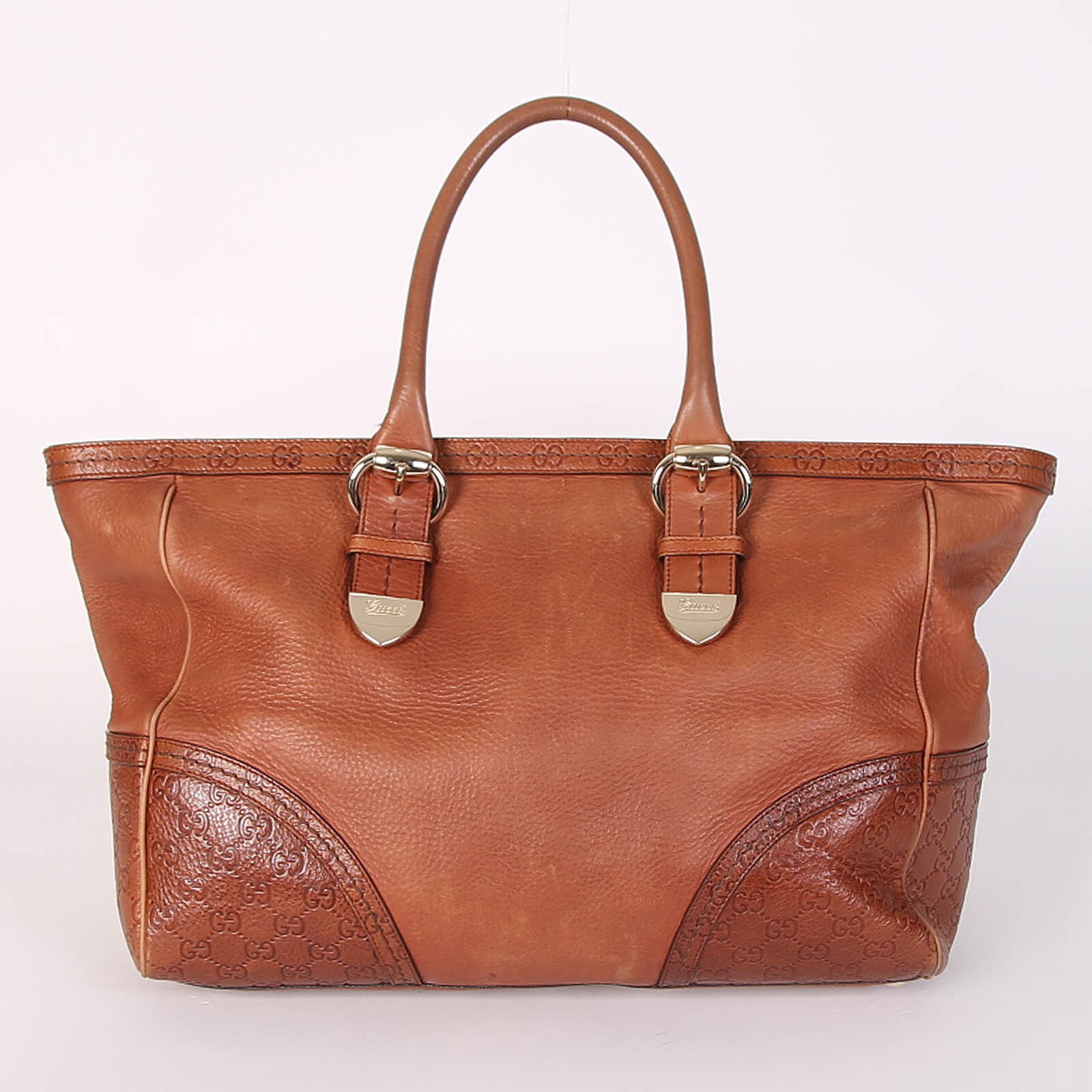 Gucci brown leather clearance tote